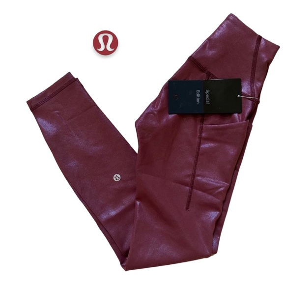 Lululemon Wunder Train High-Rise Tight with Pockets 25” Foil Leggings- Rare Find - Picture 12 of 13